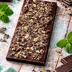 Luxe Chocolate Dark Chocolate Mint Chocolate Bar | Box of 8